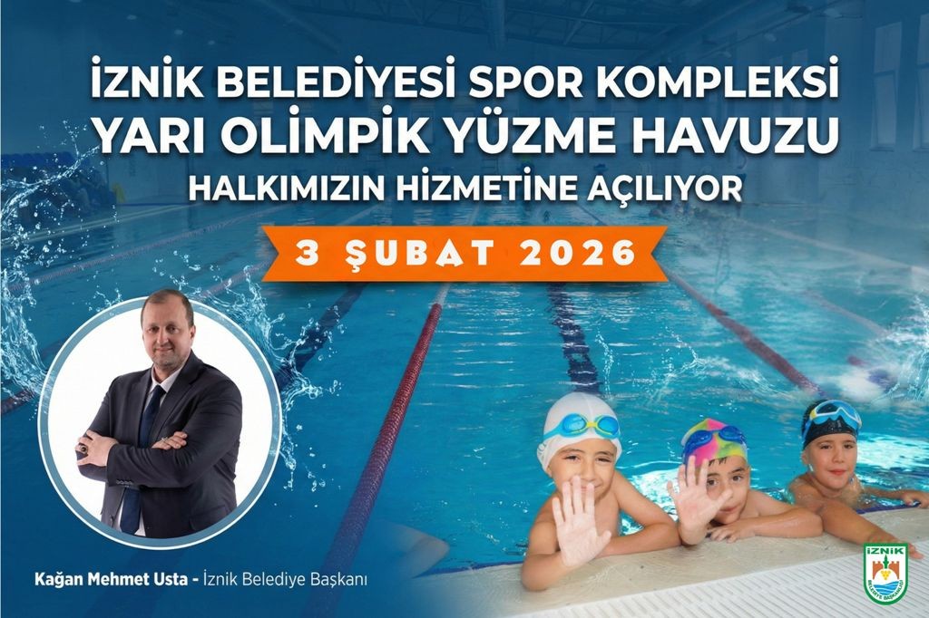 İznik Belediyesi Yarı Olimpik Yüzme Havuzu Kullanıma Açıldı