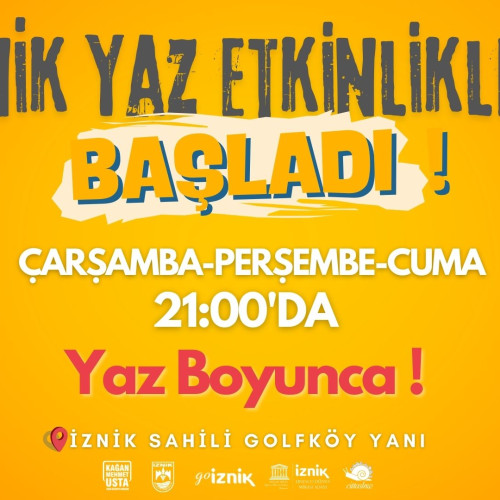 İZNİK BELEDİYESİ YAZ ETKİNLİKLERİ