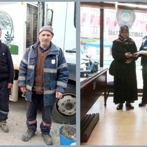 ÇÖP KONTEYNIRINDA BULUNAN PARA SAHİBİNE ULAŞTIRILDI