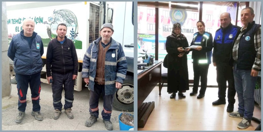 ÇÖP KONTEYNIRINDA BULUNAN PARA SAHİBİNE ULAŞTIRILDI