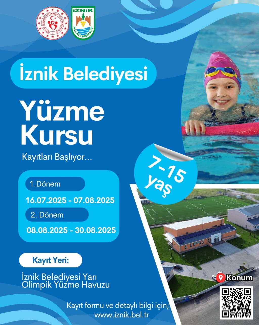 Yüzme Kursu Kayıtları Başlıyor